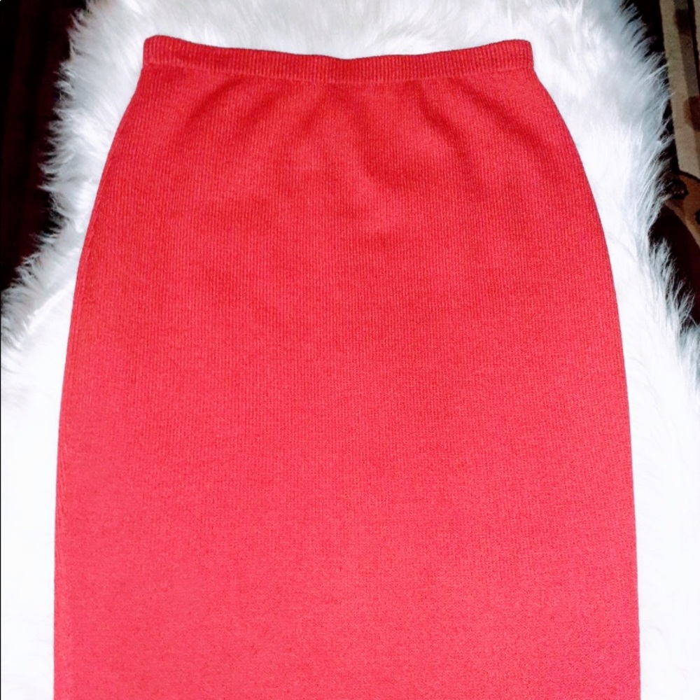 Beautiful red knee length skirt